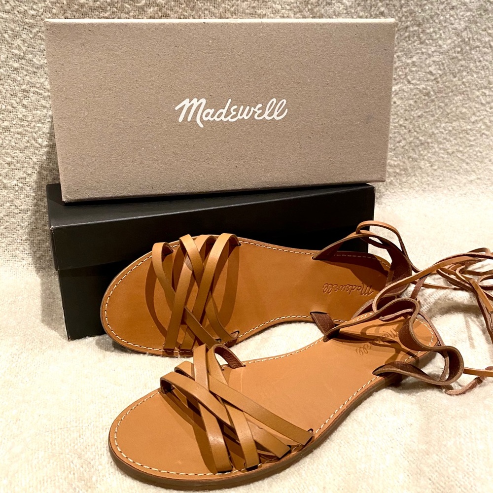 Madewell “The Boardwalk Woven Lace-Up” Sandals